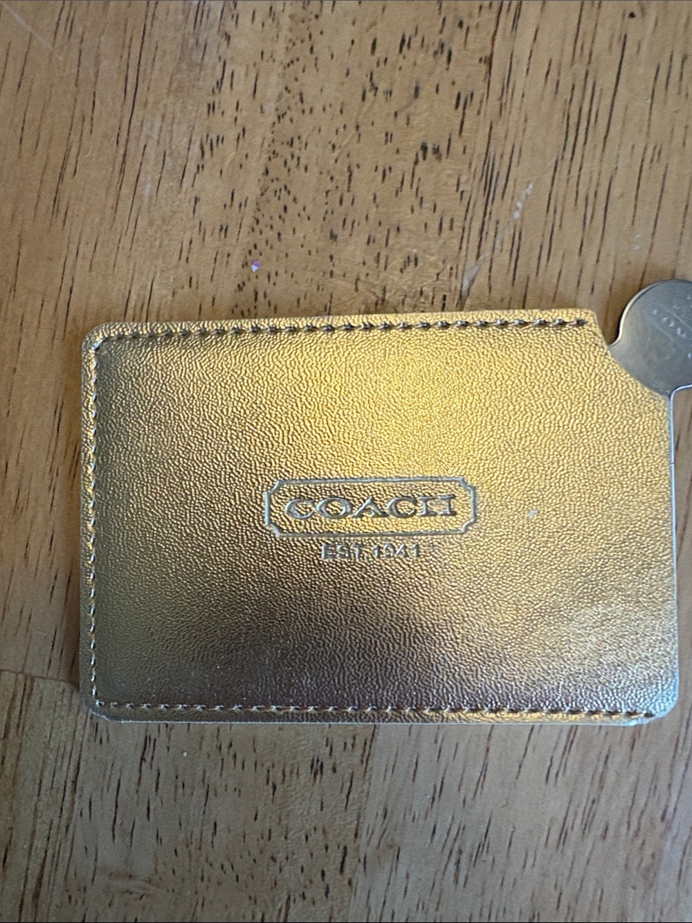 Coach Metallic Gold Card Mirror